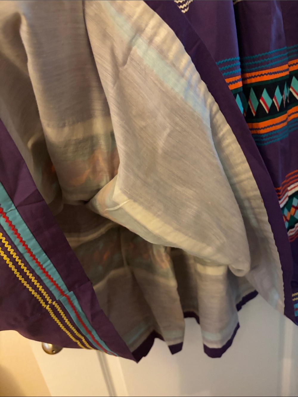 Vintage Native American Seminole Patchwork Skirt Handmade - Picture 4 of 15